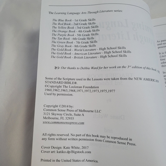 The Gray Book Learning Language Arts Through Literature Teacher & Student Books - Picture 5 of 9